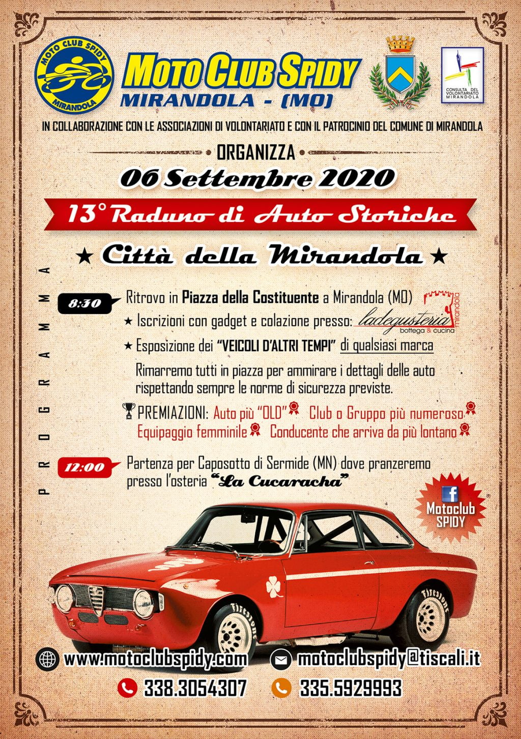 06/09: 13° Raduno di Auto Storiche - Mirandola (MO)